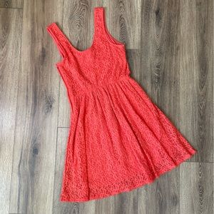 Mossimo Supply Co. Lace Short Dress Coral Medium